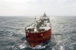 The tanker in the high sea
